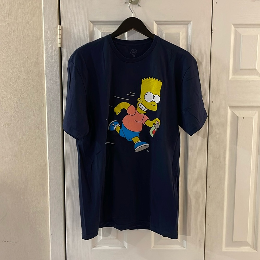 The Simpsons “Sorry Or Whatever” double sided t shirt size large in blue